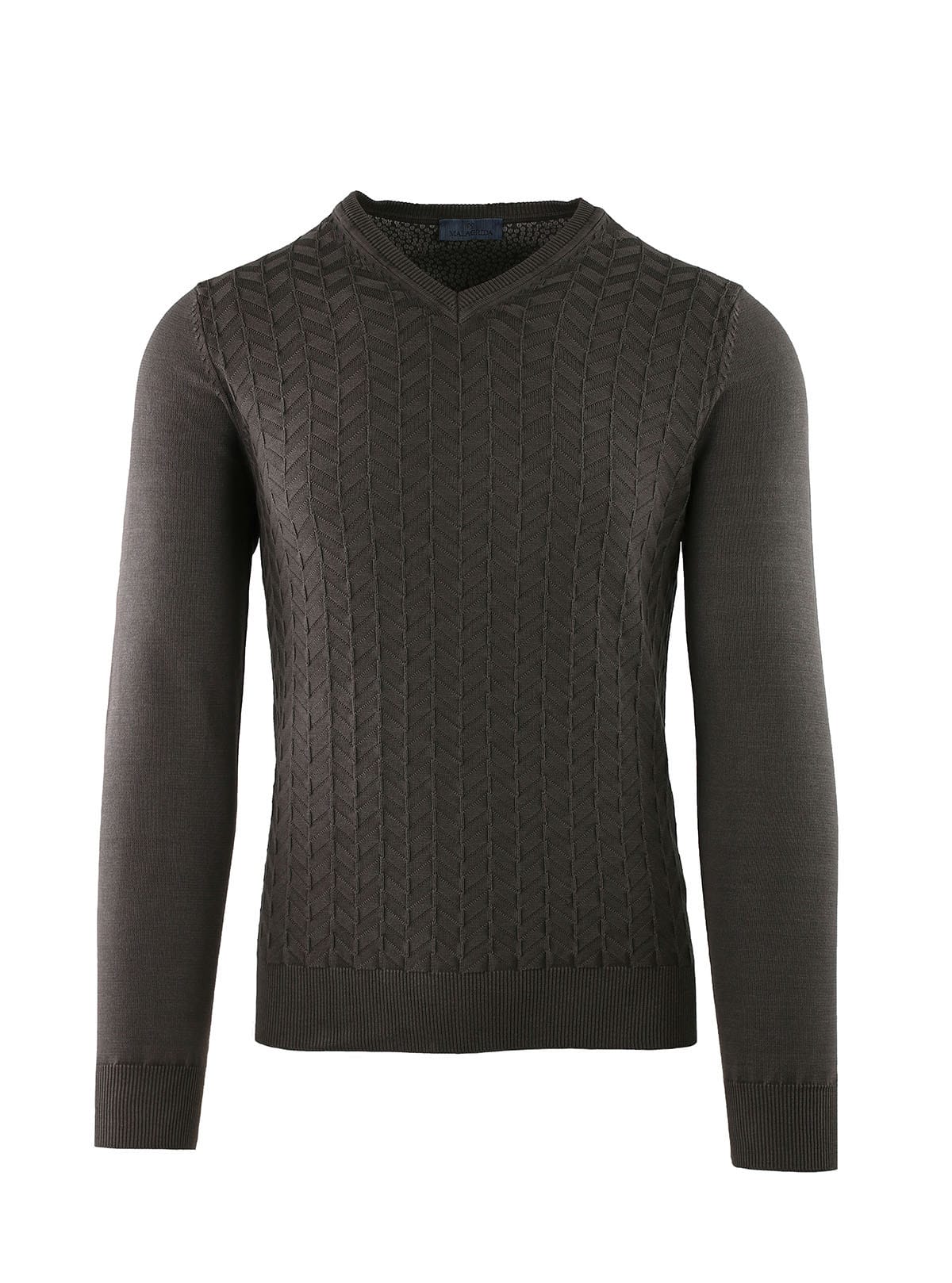 PULLOVER A VITELLO CON STAMPA FLOREALE SUL RETRO