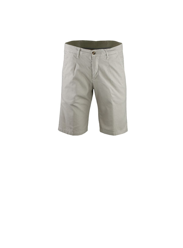 PRINCE OF WALES FABRIC BERMUDA SHORTS