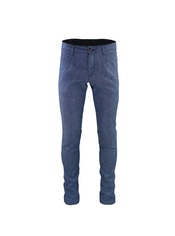 MELANGE PATTERN FABRIC PANTS