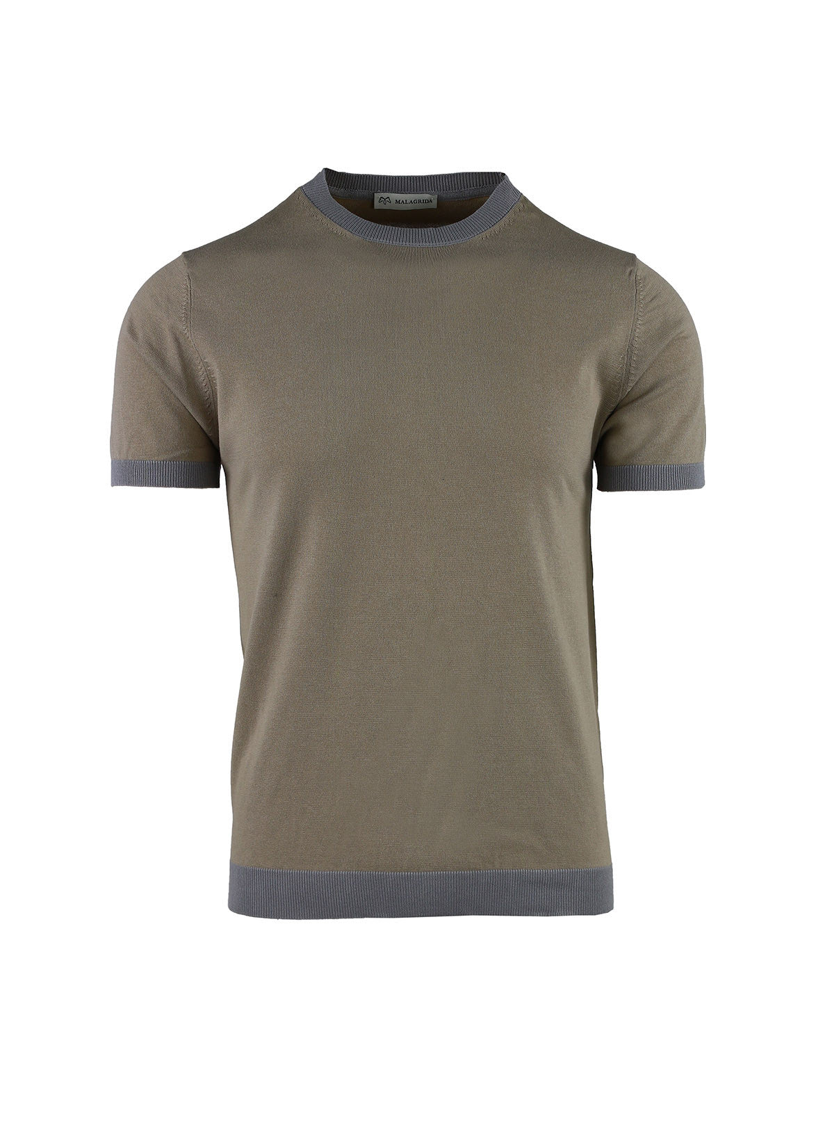 CREW NECK HALF SLEEVES WITH CONTRASTS