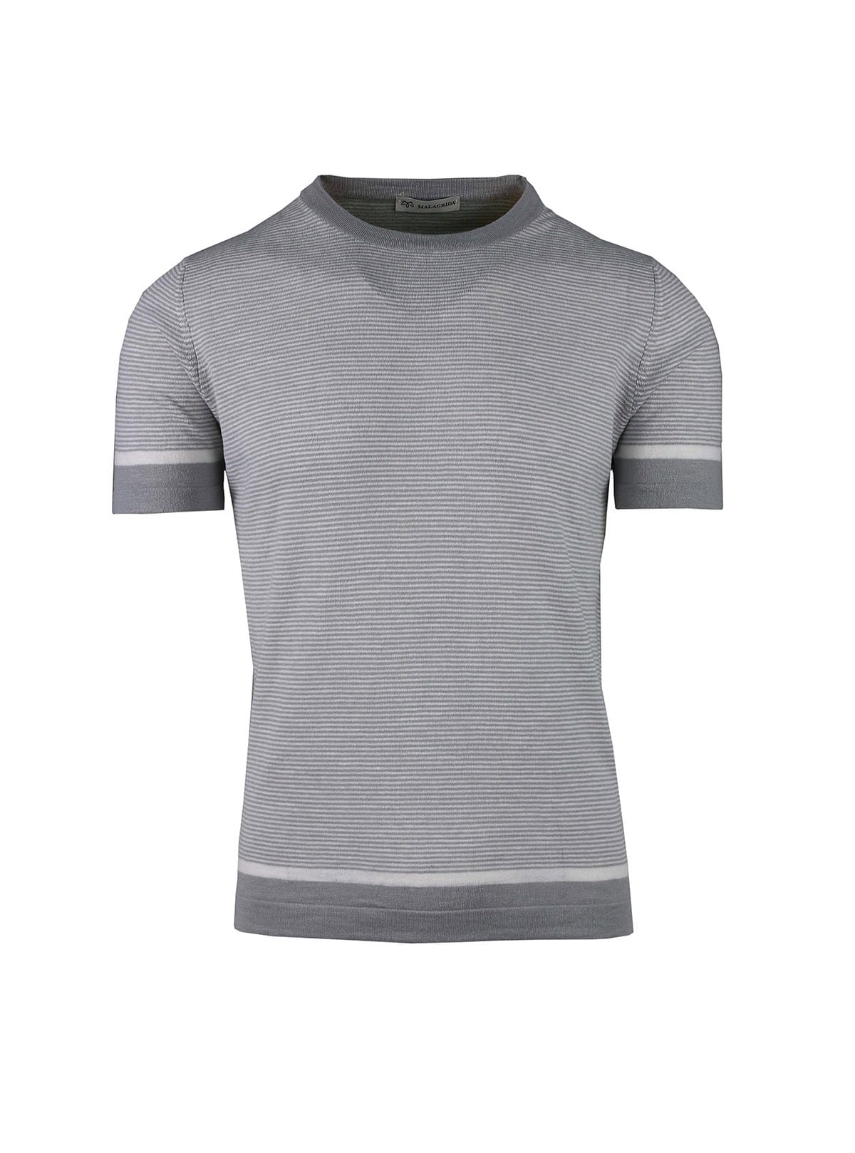 STRIPED SHORT SLEEVE CREW NECK