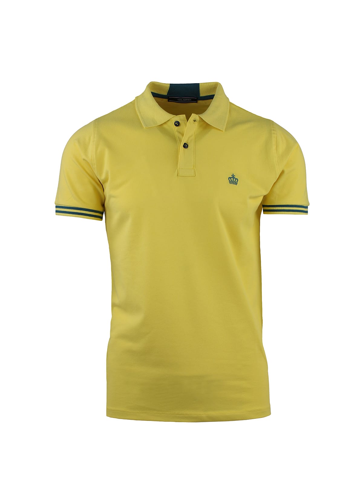 KORTE MOUW PIQUET POLO MET CONTRASTEREN INSERT OP DE KRAAG