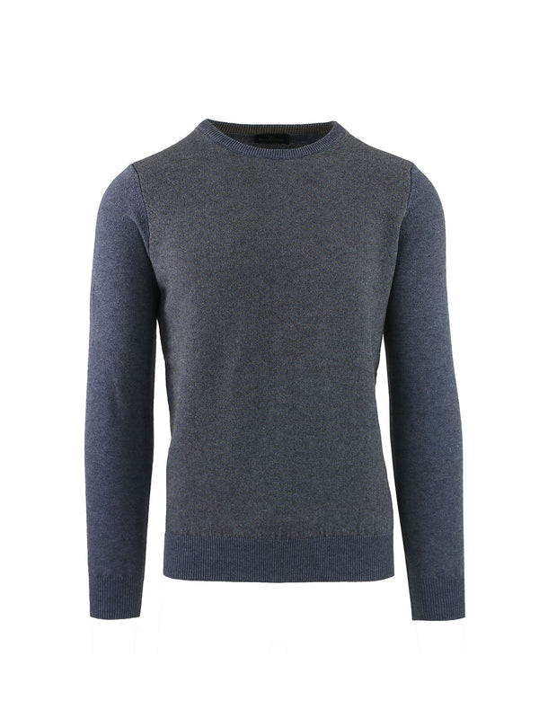 JACQUARD CREW NECK WASHED EFFECT