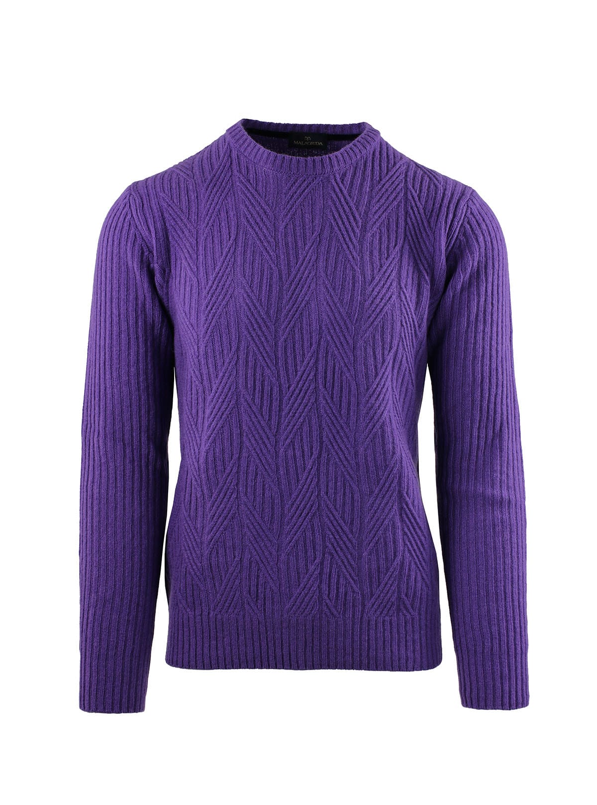 Geribbelde ronde hals