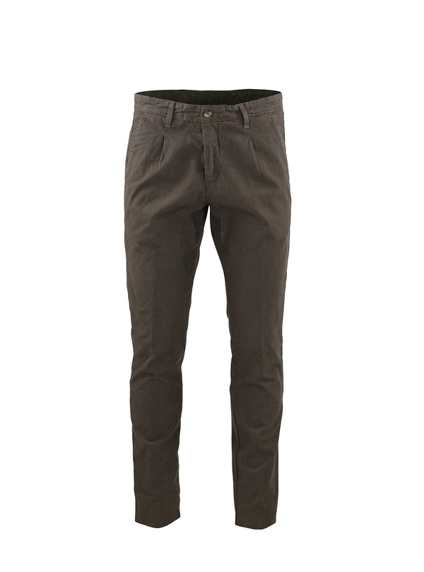 PRINCE OF WALES FABRIC PANTS