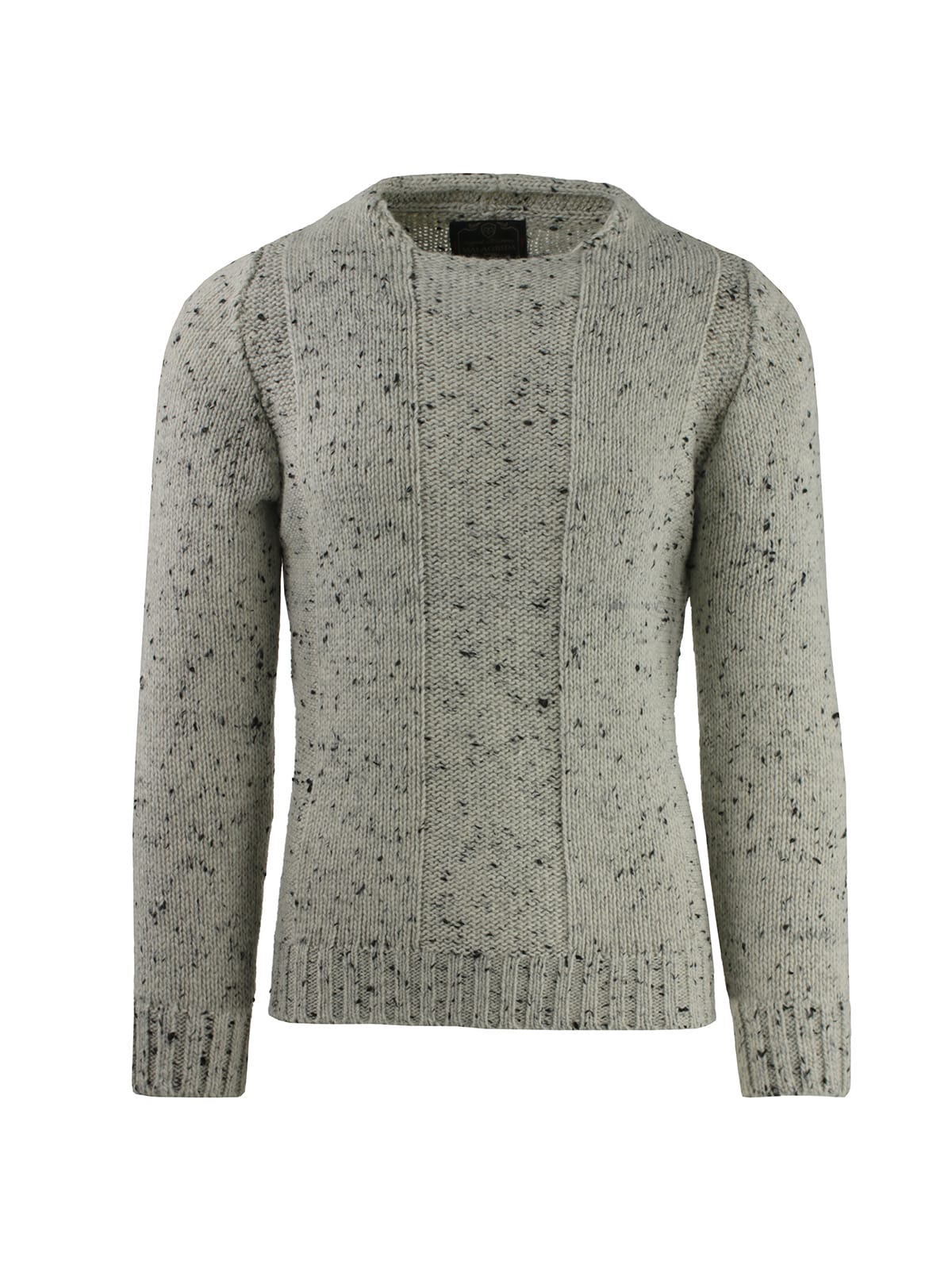 BUTTONED CREW NECK