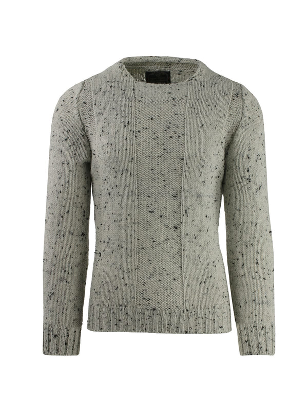 BUTTONED CREW NECK