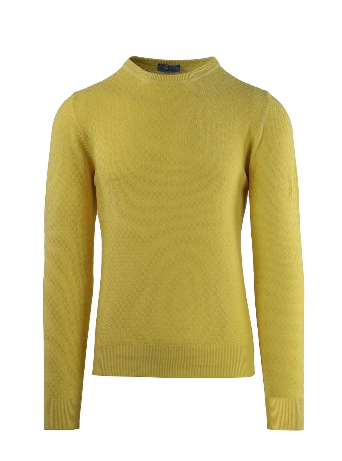 STONE WASHED CHECKED CREW NECK