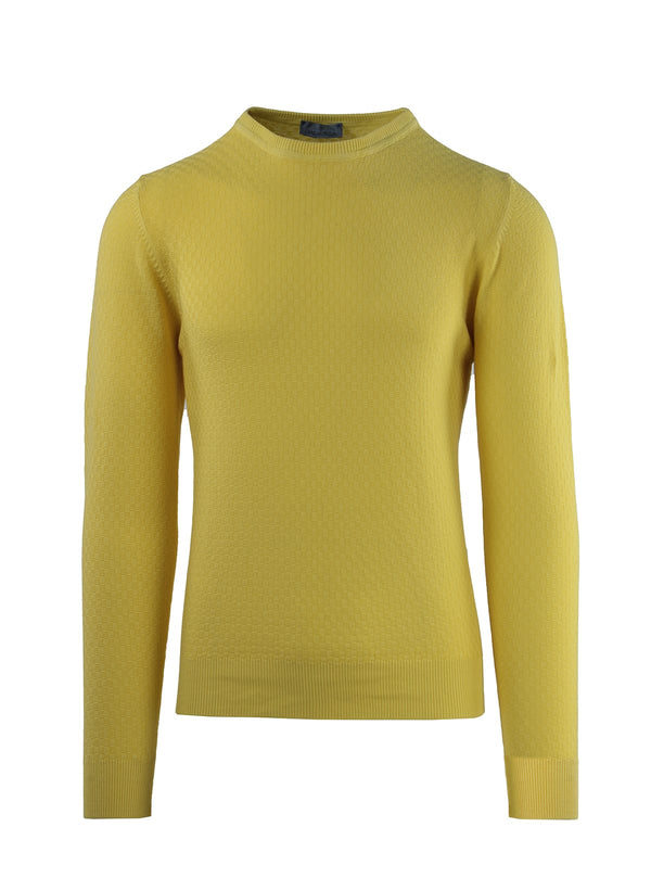 STONE WASHED CHECKED CREW NECK