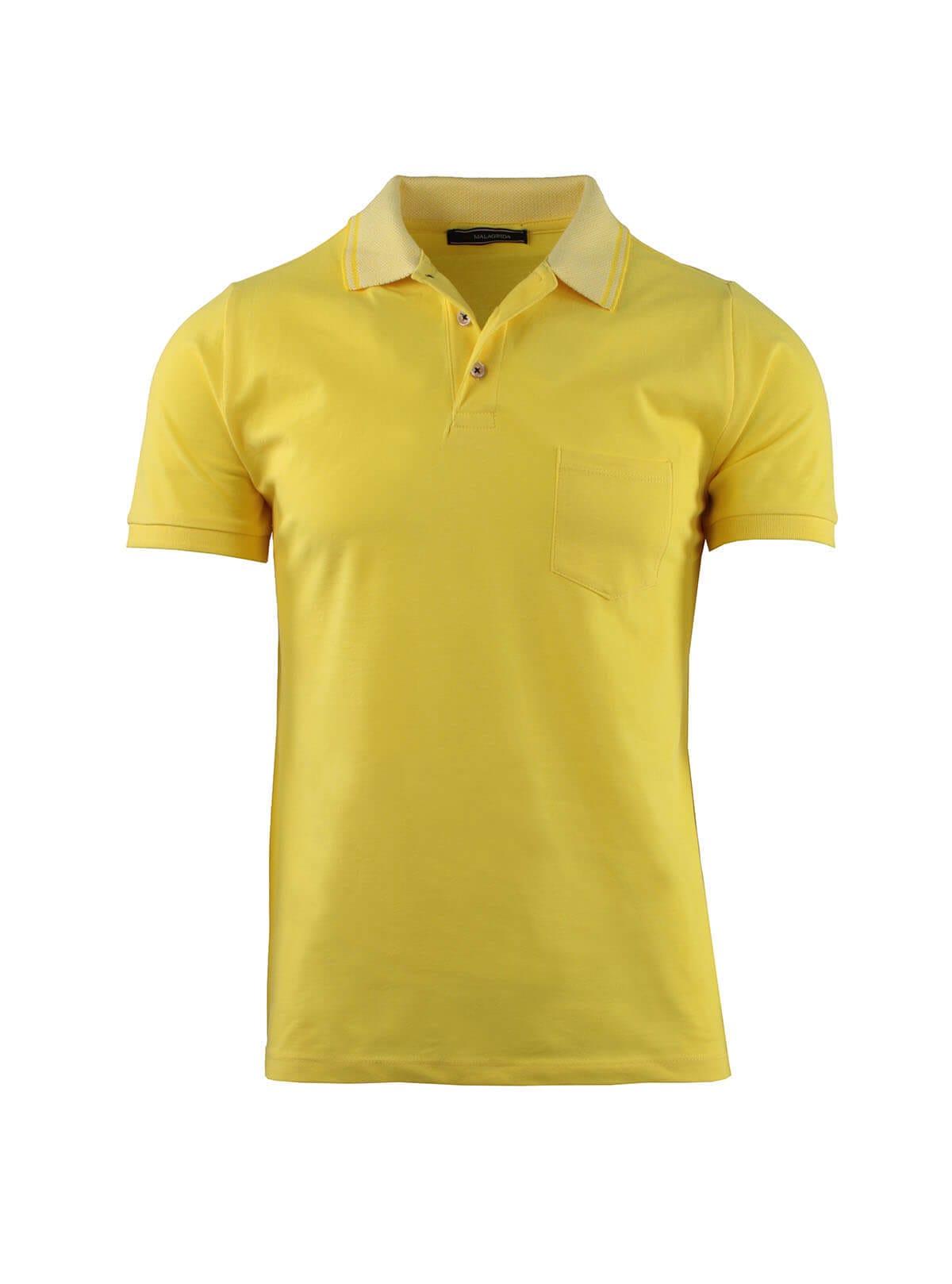 ELASTIC PIQUET POLO WITH JACQUARD COLLAR