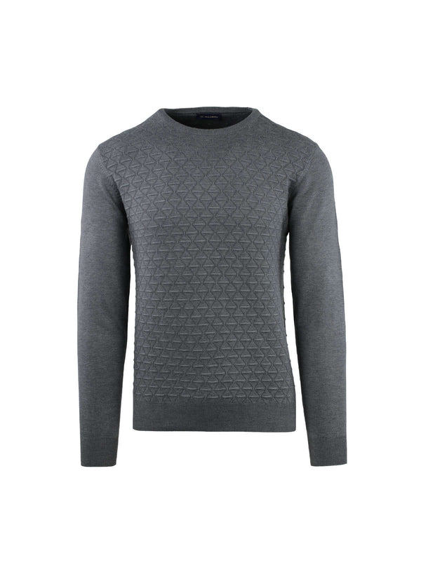 Ribbed Elasticated Crew Neck