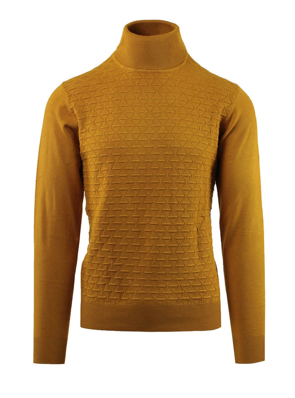 RIBBED ELASTICATED TURTLENECK