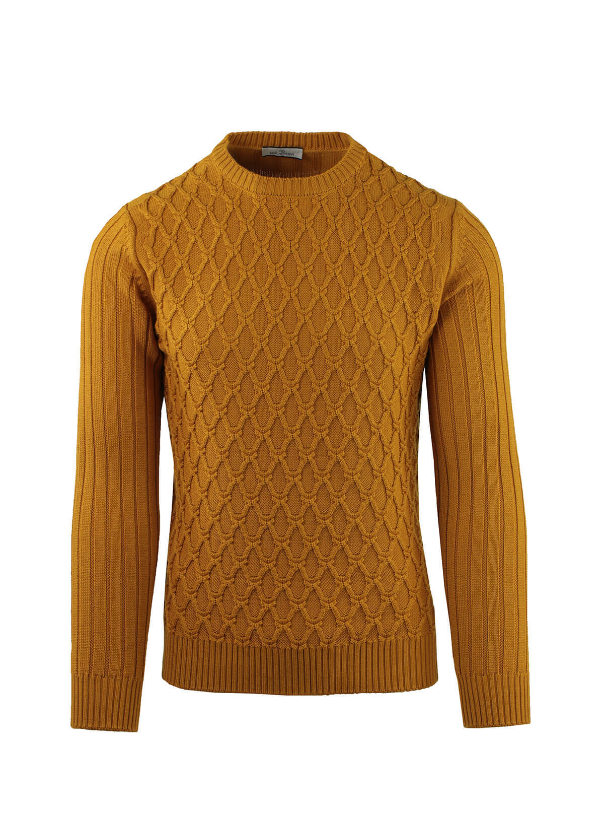 INTERWOVEN RIBBED CREW NECK