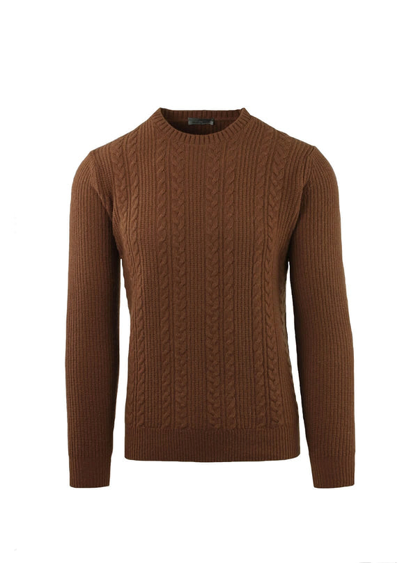 MAGLIONE A COLLO ALTO IN MAGLIA CAVO