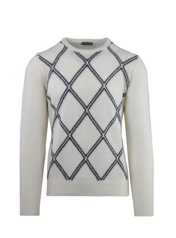 DIAMOND PATTERN MOULINE NECKLACE