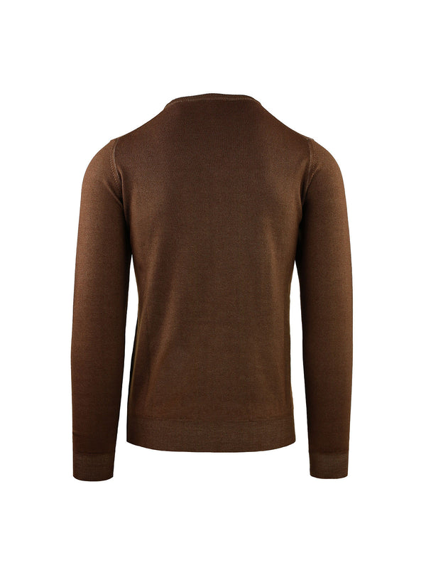 BRUSHED PULLOVER WITH ACID DYE