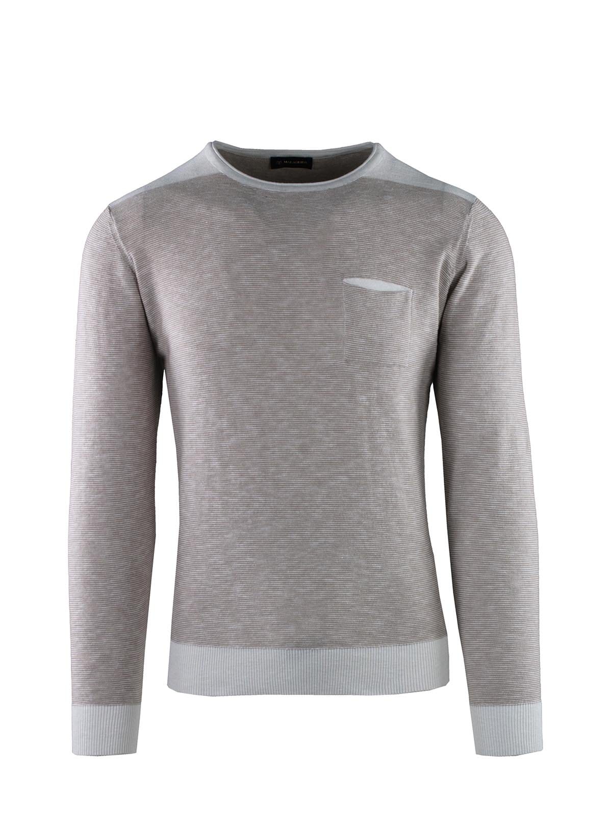 STRIPED CREW NECK WITH POCKET