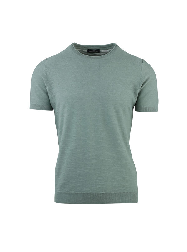 COTTON LINEN KNIT CREW NECK