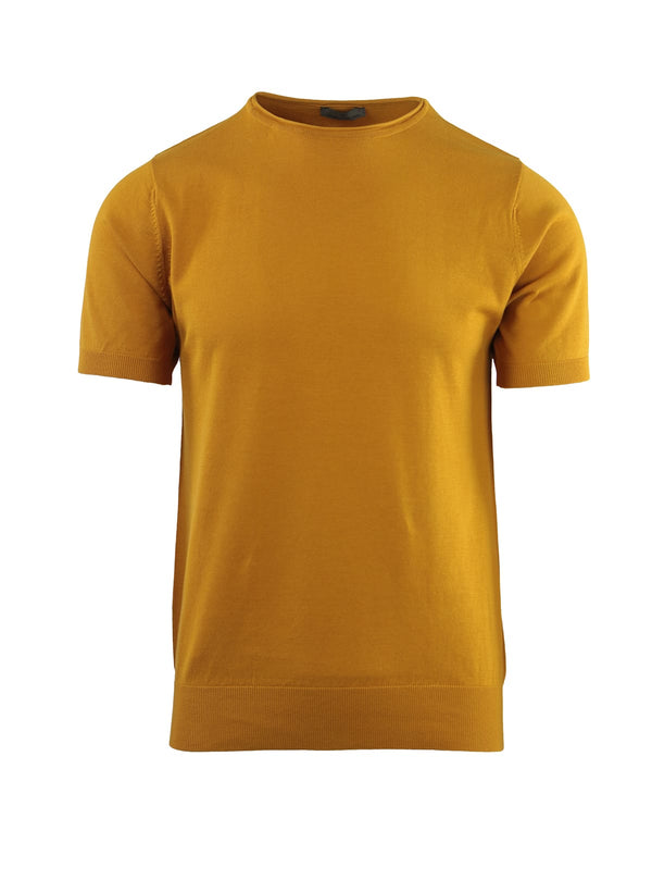 CREPE STONE WASHED SHORT SLEEVE CREW NECK