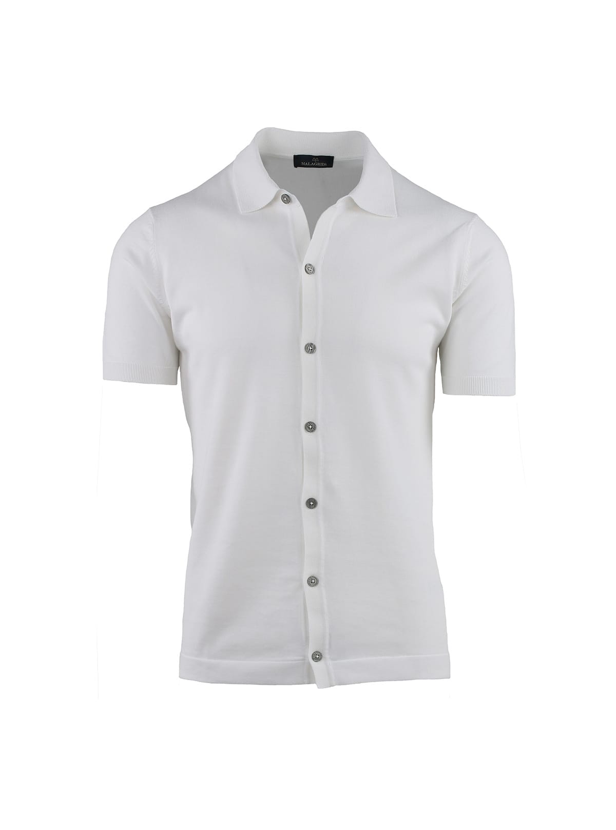 CAMICIA MEZZA MANICA RASATA IN PURO COTONE CREPE