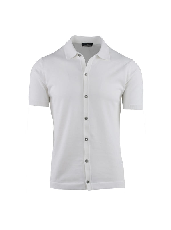 CAMICIA MEZZA MANICA RASATA IN PURO COTONE CREPE
