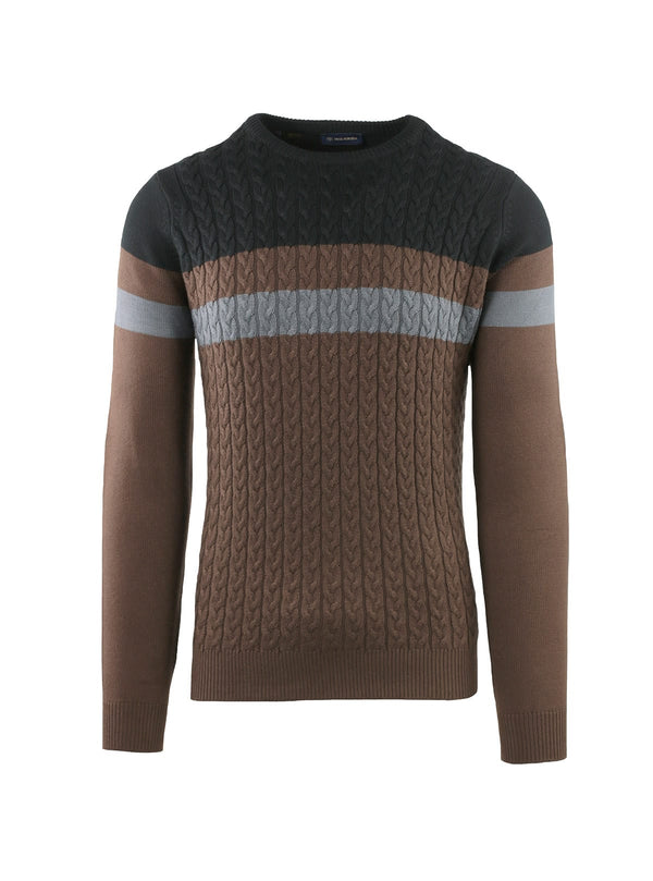 CREW NECK VLECHTEN EN STREPEN