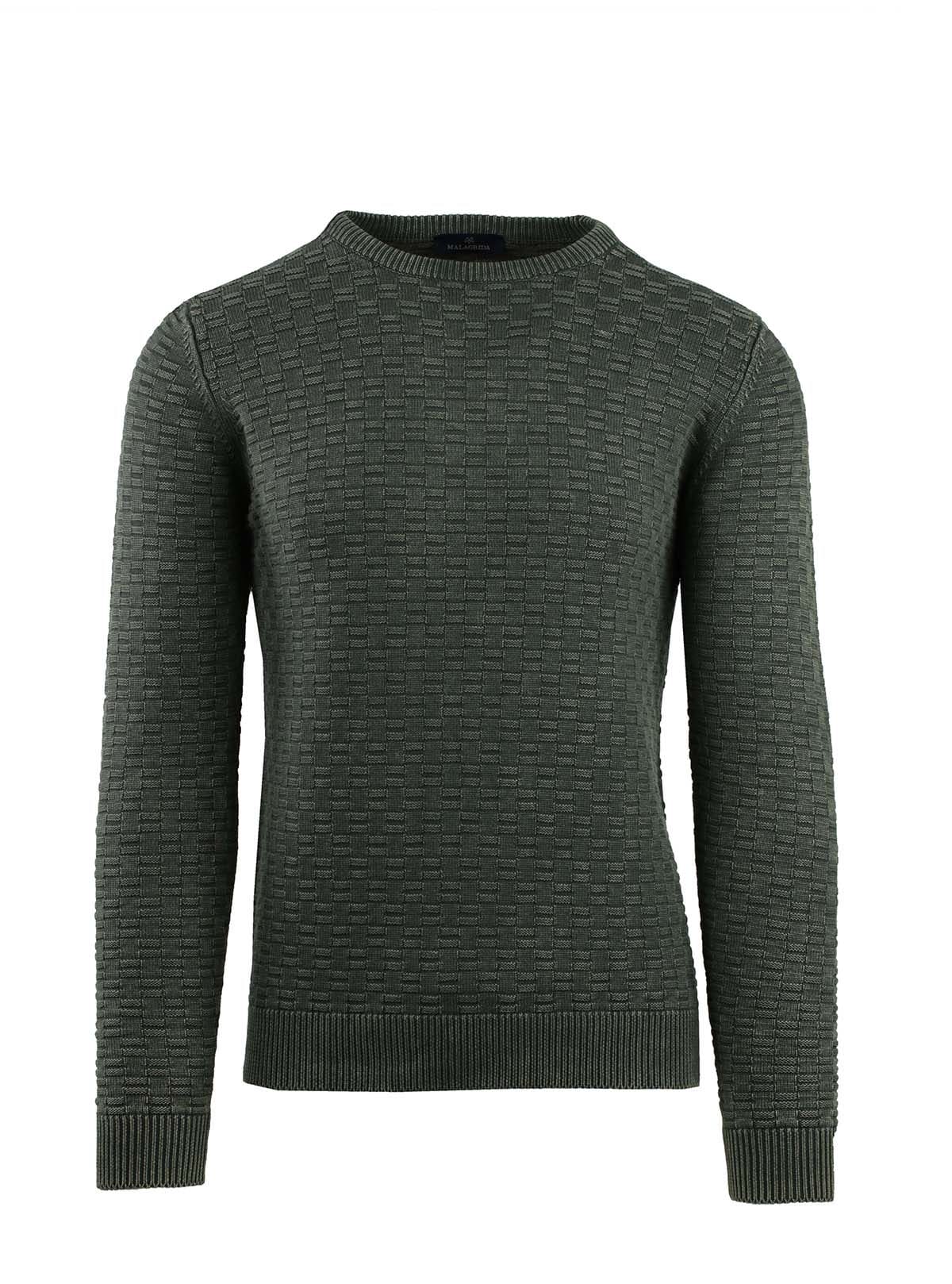 CHECKERBOARD CREW NECK