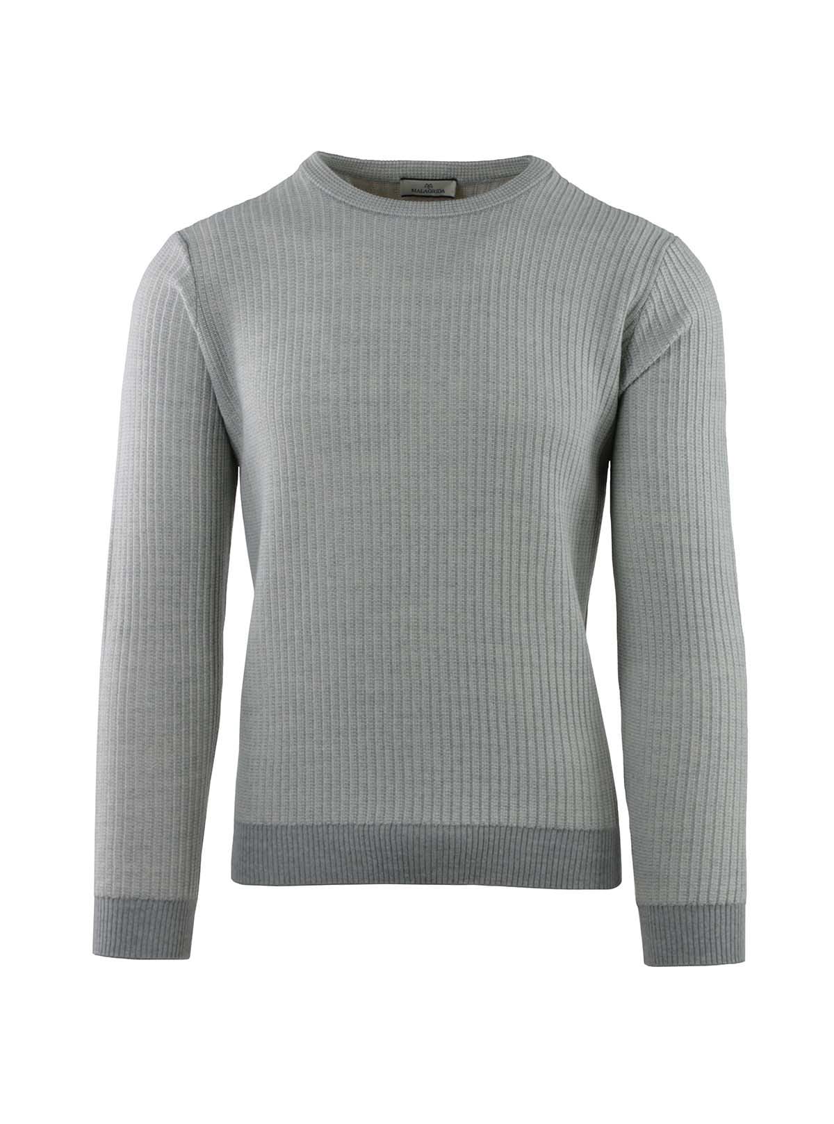 BICOLORE JACQUARD CREW NECK