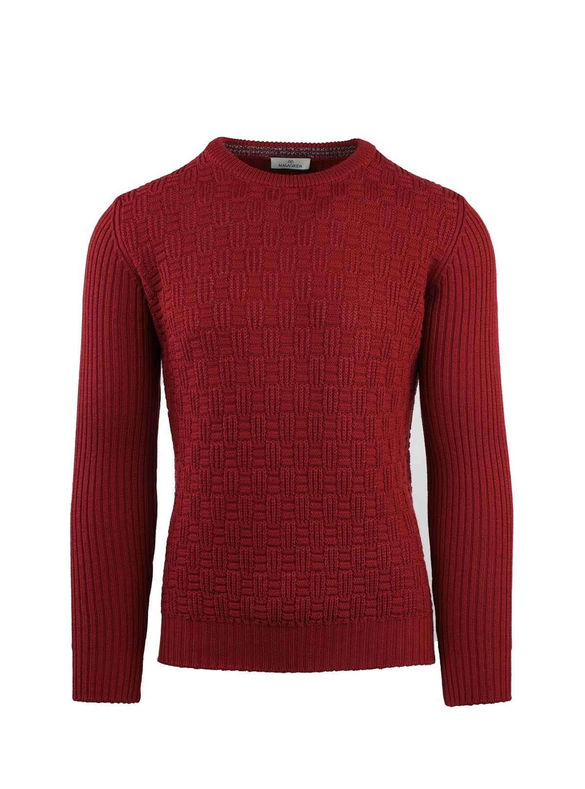 BROKEN RIBBED CREW NECK