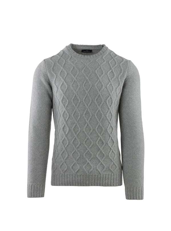 DIAMOND PATTERN CREW NECK