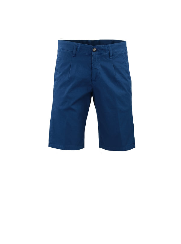 BERMUDA WITH PLEATS AND MICRO RIPSTOP FABRIC