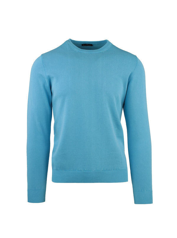 PURE COTTON CREW NECK WITH WASHED EFFECT