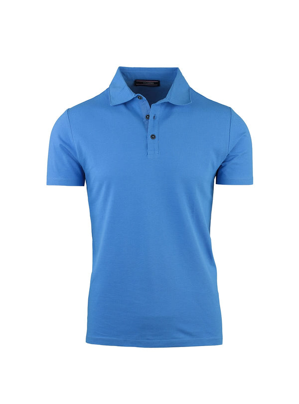SHORT SLEEVE PIQUET POLO WITH FRENCH COLLAR