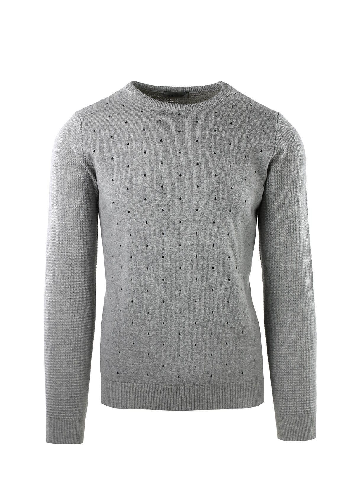 MAGLIONE A COLLO CREW CON EFFETTO INDEBOLITO