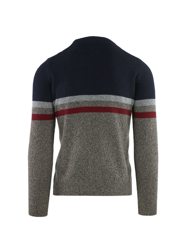 MOULINE' CREW NECK WITH STRIPES