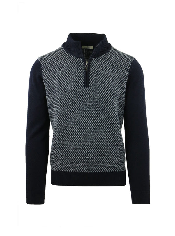 WOLF ZIP JACQUARD
