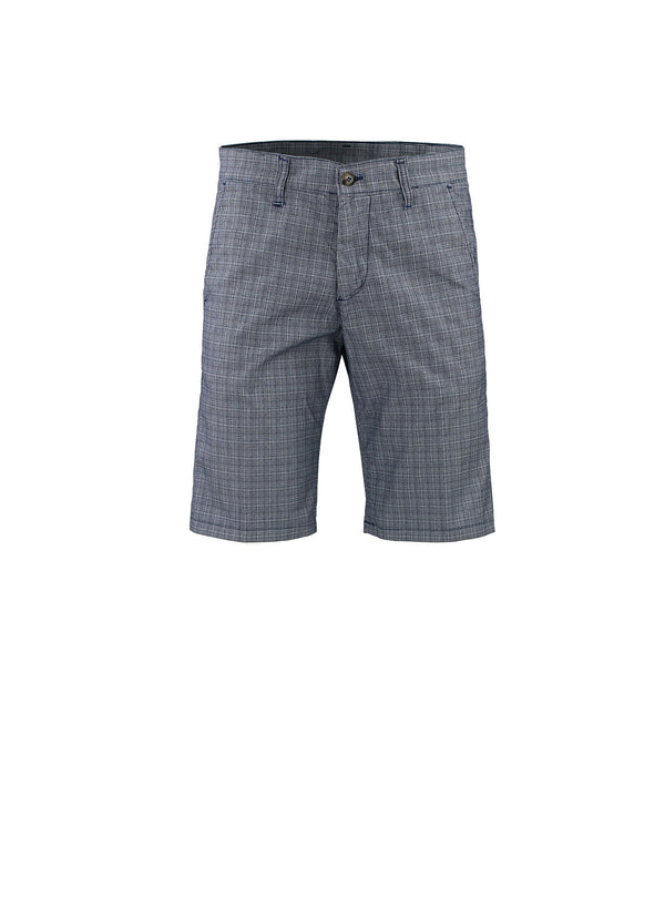 CHECKERED PRINT BERMUDA SHORTS