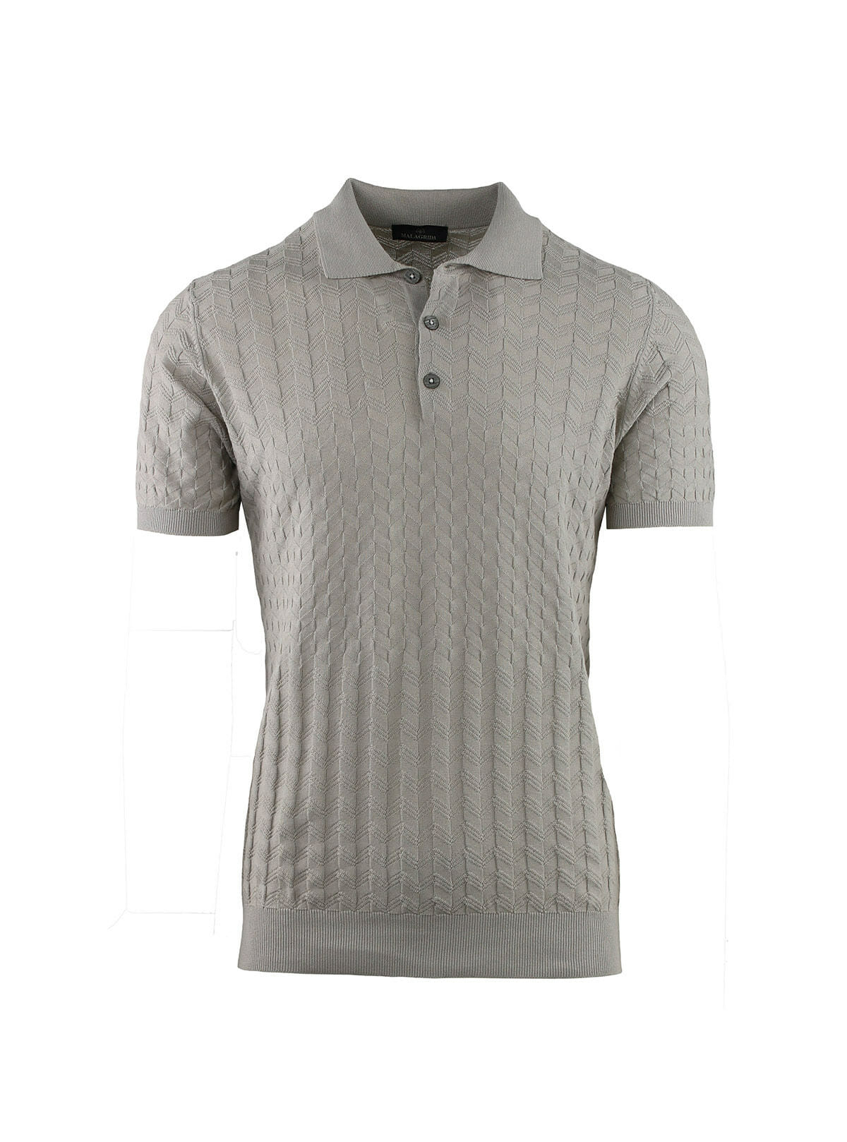 SHORT SLEEVE POLO HERRINGBONE WEAVE