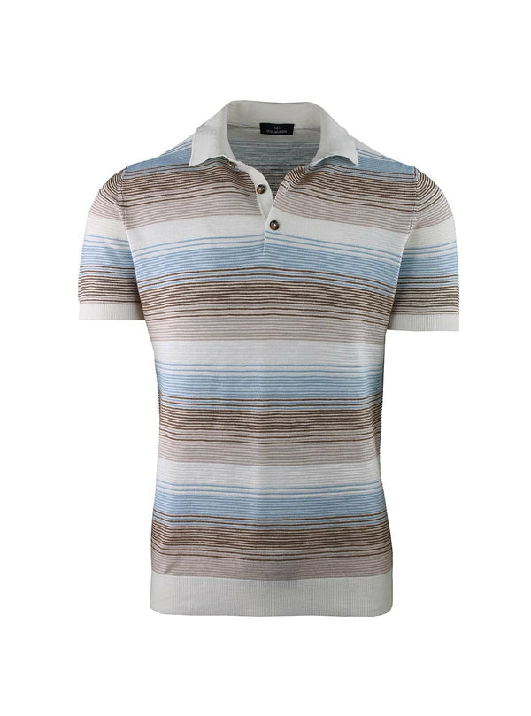 SHORT SLEEVE POLO WITH MULTICOLOR STRIPES