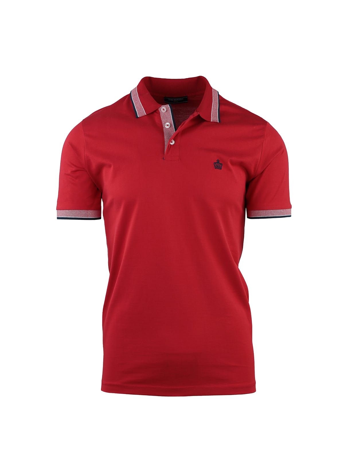 SHORT SLEEVE POLO WITH MICROJACQUARD DETAILS