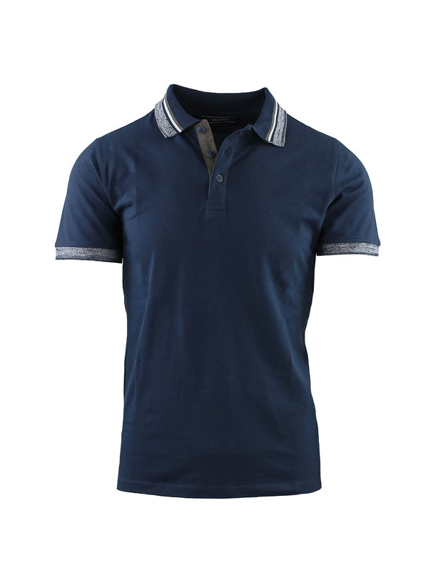 POLO WITH MOULINÉ TRIMMINGS