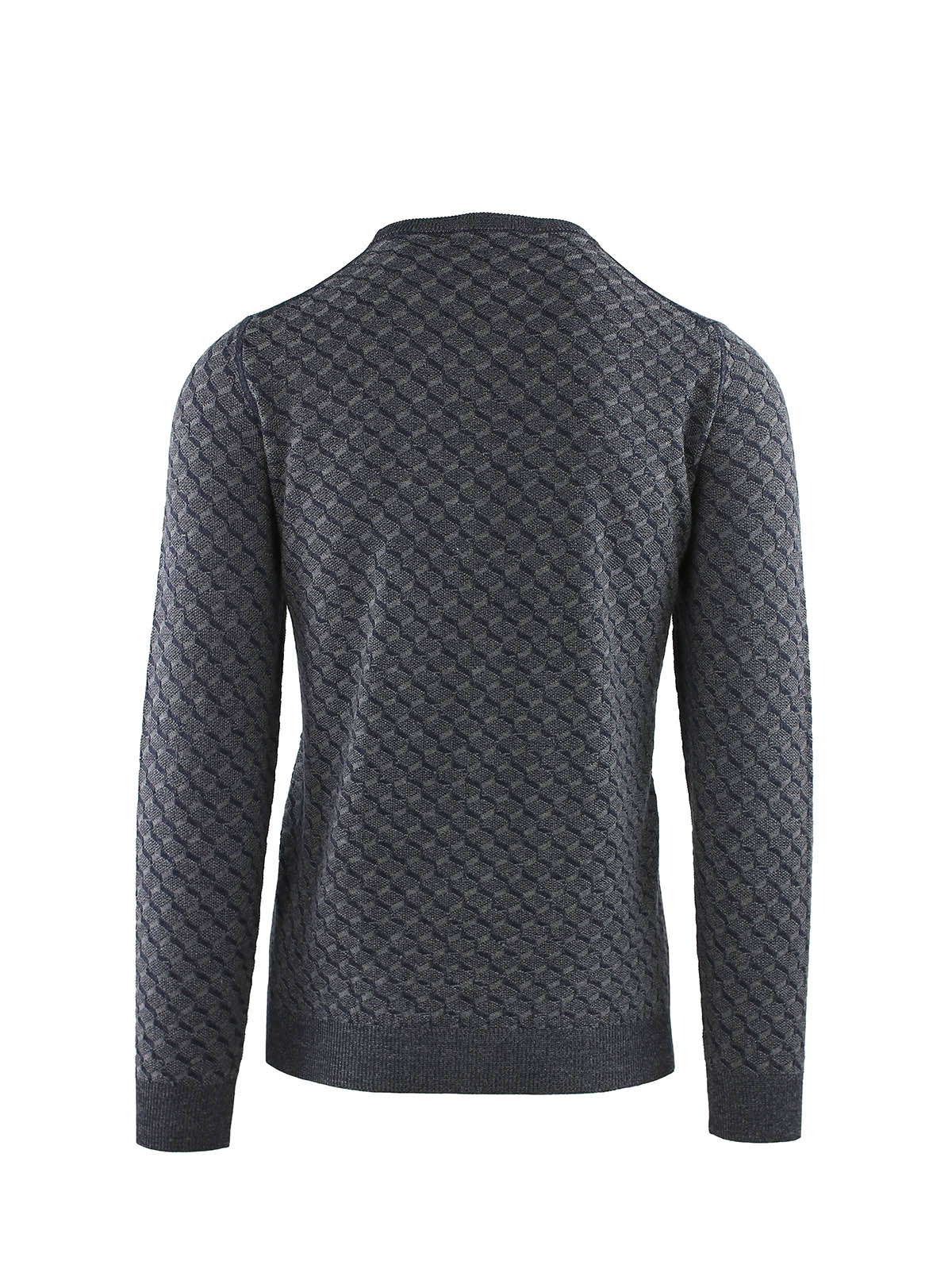 COL ROND AVEC MOTIF DIAMANT BICOLORE