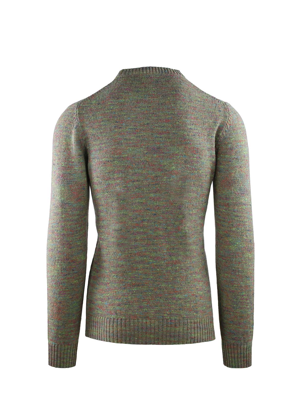 SMOOTH CREW NECK WITH MULTICOLOR YARN