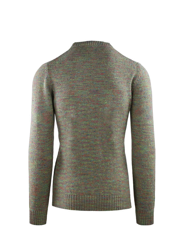 SMOOTH CREW NECK WITH MULTICOLOR YARN