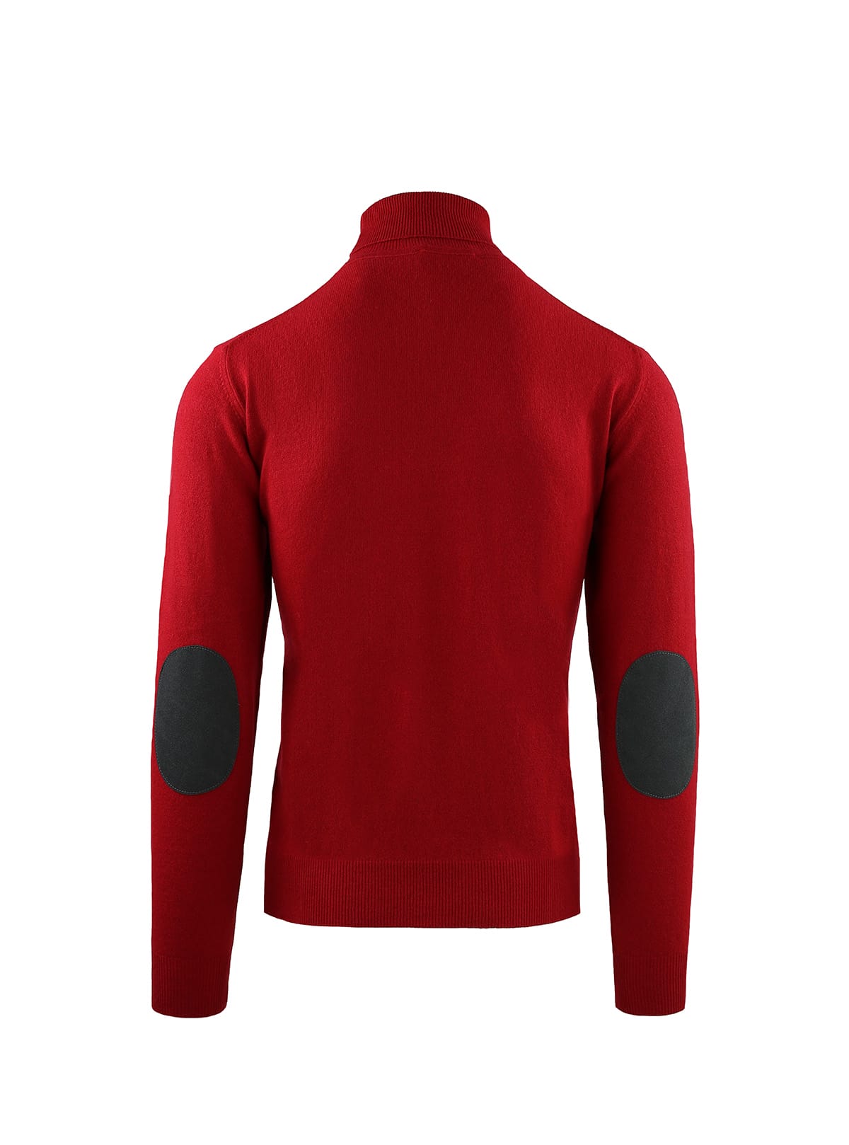 CASHMERE BLEND TURTLENECK WITH ALCANTARA PATCHES
