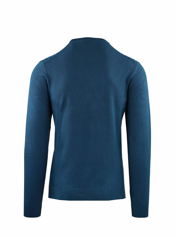 CREW NECK WITH CROSS RIBBED WORKMANSHIP