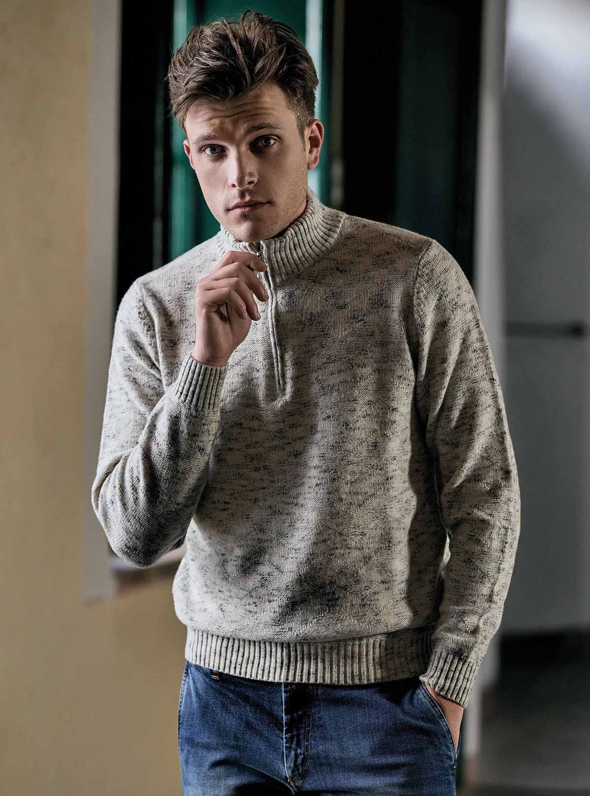 SERAFINO ZIP WITH ZIG ZAG WORKING