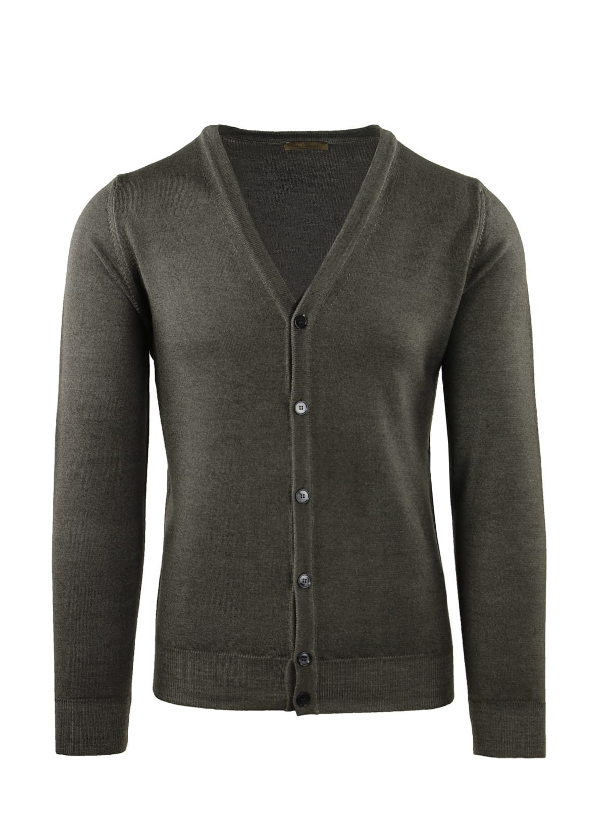 BRUSHED CARDIGAN WITH ACID DYE