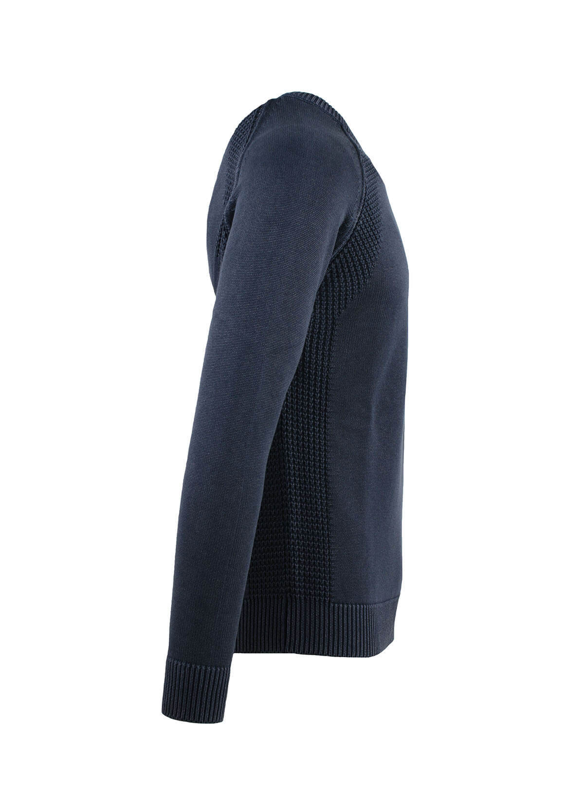 STONE WASHED RIBBED CREW NECK