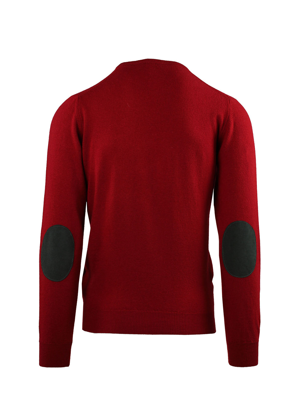 CASHMERE BLEND PULLOVER WITH SUEDE PATCHES